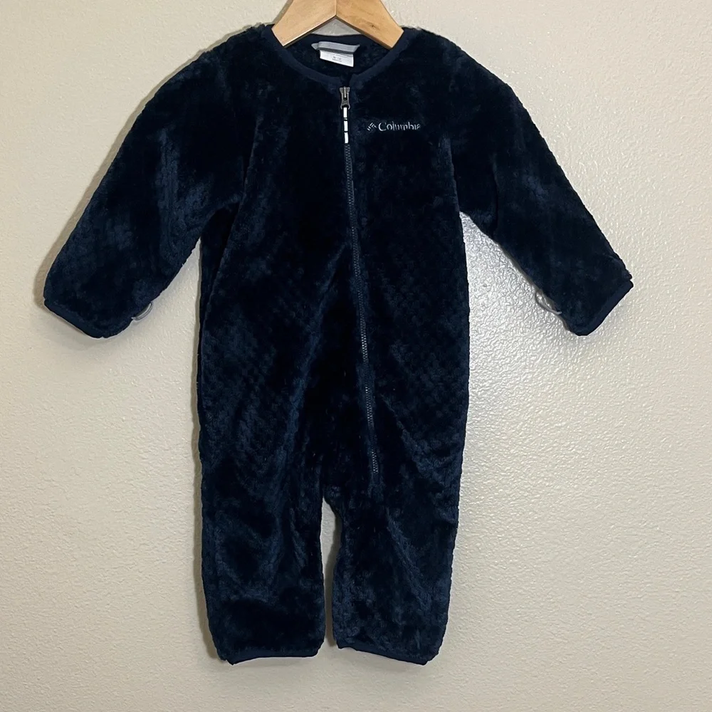 Columbia Navy Fleece Winter Outdoor One Piece Bunting